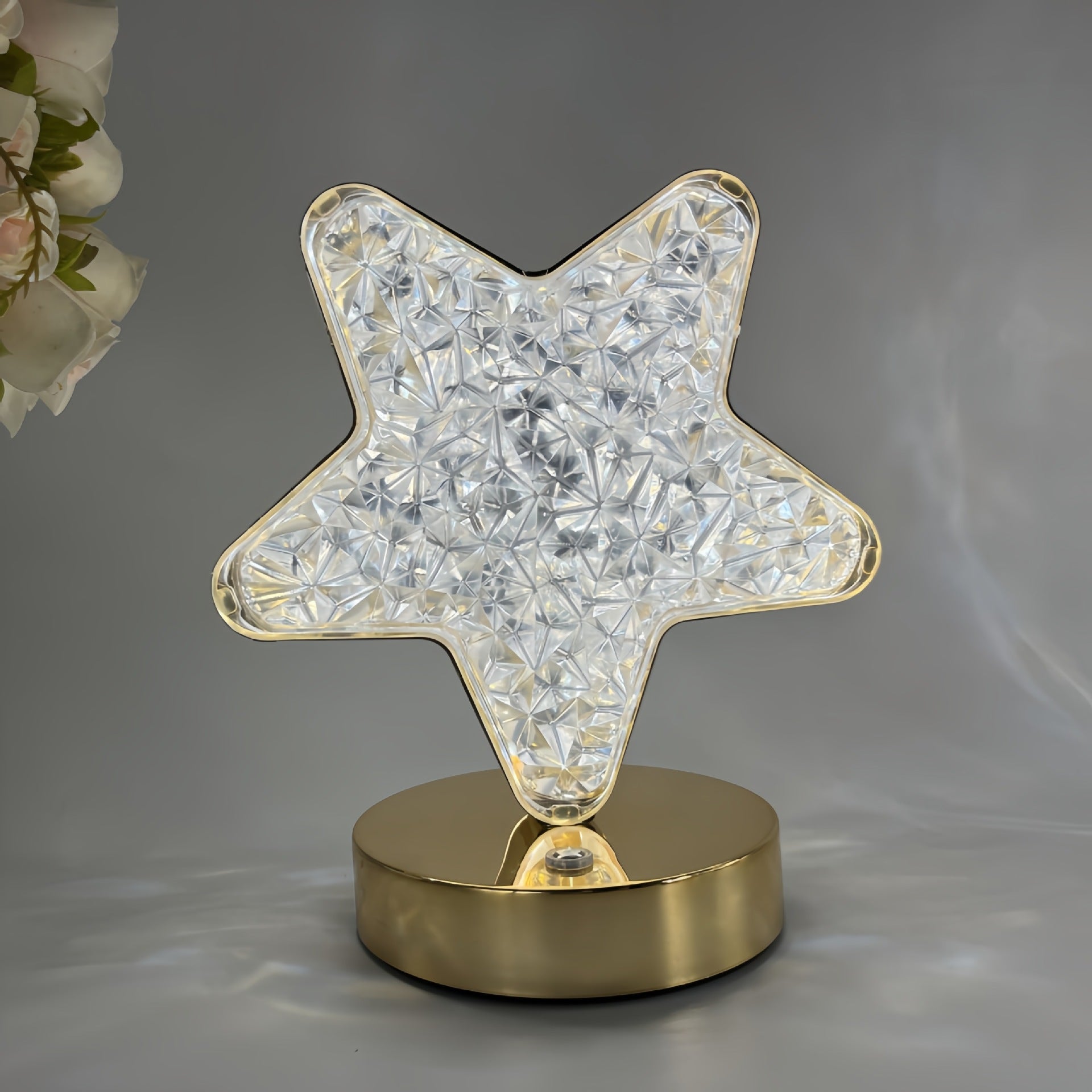 Lampe de Table LED Étoile & Lune Rechargeable – Design Luxe pour le Ramadan ou l'Aïd