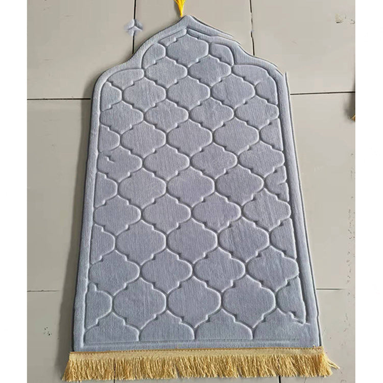 Tapis de Prière Épais en Flanelle – Confort Doux et Antidérapan