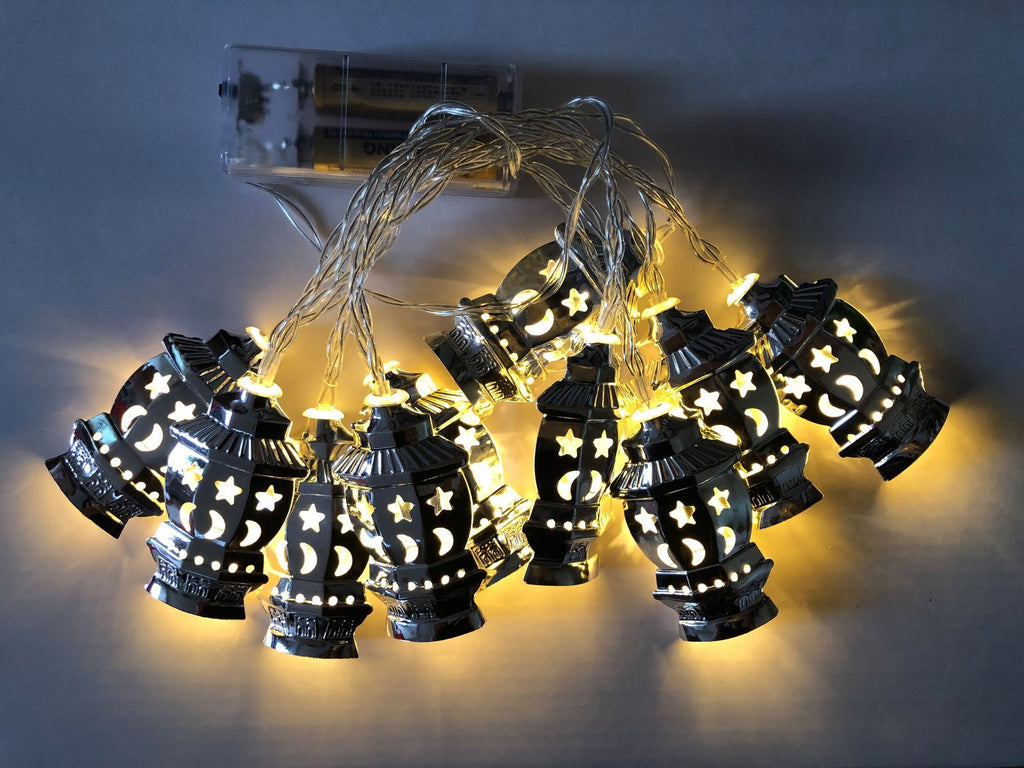 Décoration Ramadan |Guirlande LED Lanterne Orientale – Lumière Chaude pour Décoration Eid & Iftar