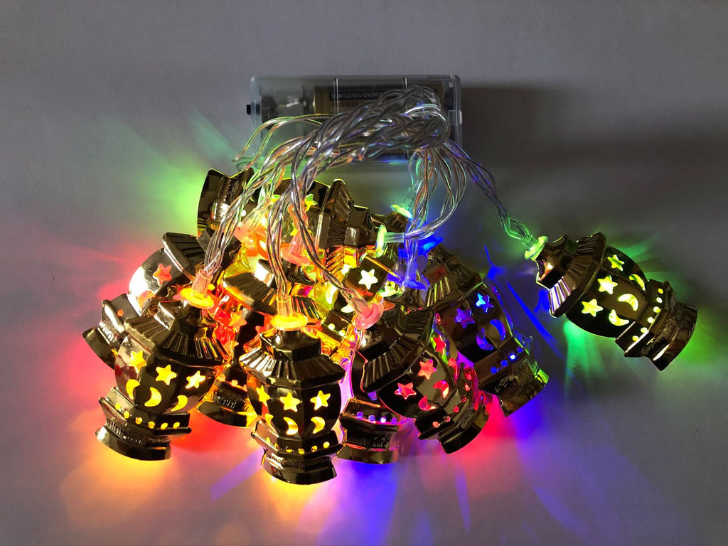 Décoration Ramadan |Guirlande LED Lanterne Orientale – Lumière Chaude pour Décoration Eid & Iftar