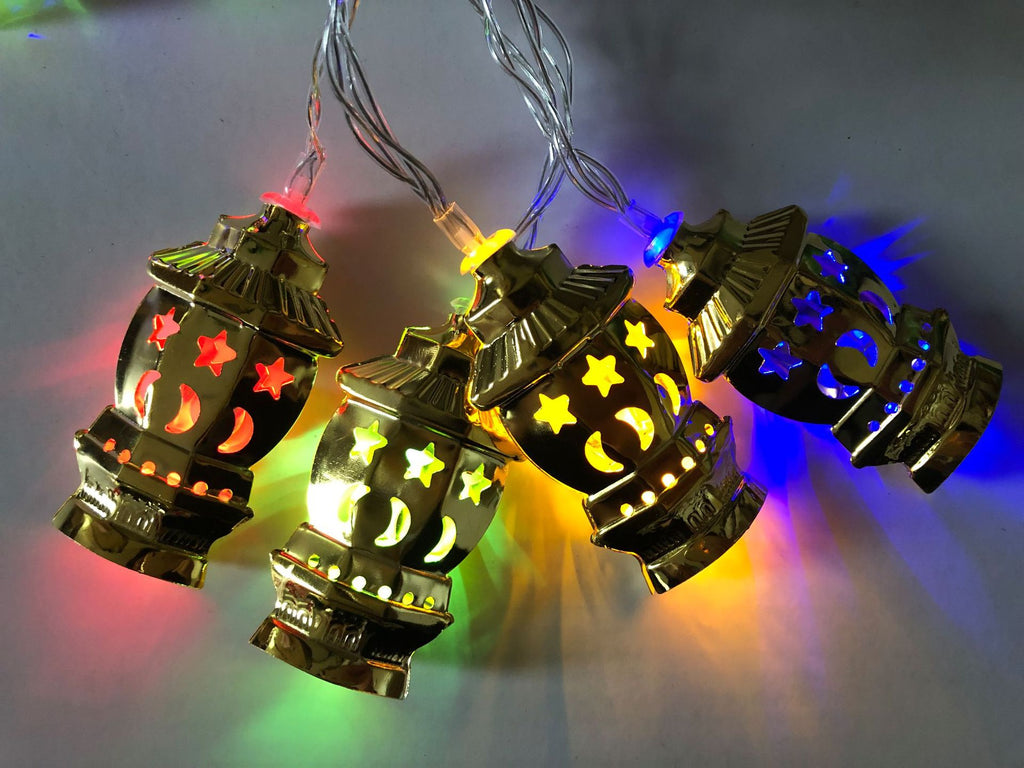 Décoration Ramadan |Guirlande LED Lanterne Orientale – Lumière Chaude pour Décoration Eid & Iftar