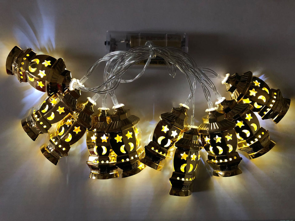 Décoration Ramadan |Guirlande LED Lanterne Orientale – Lumière Chaude pour Décoration Eid & Iftar