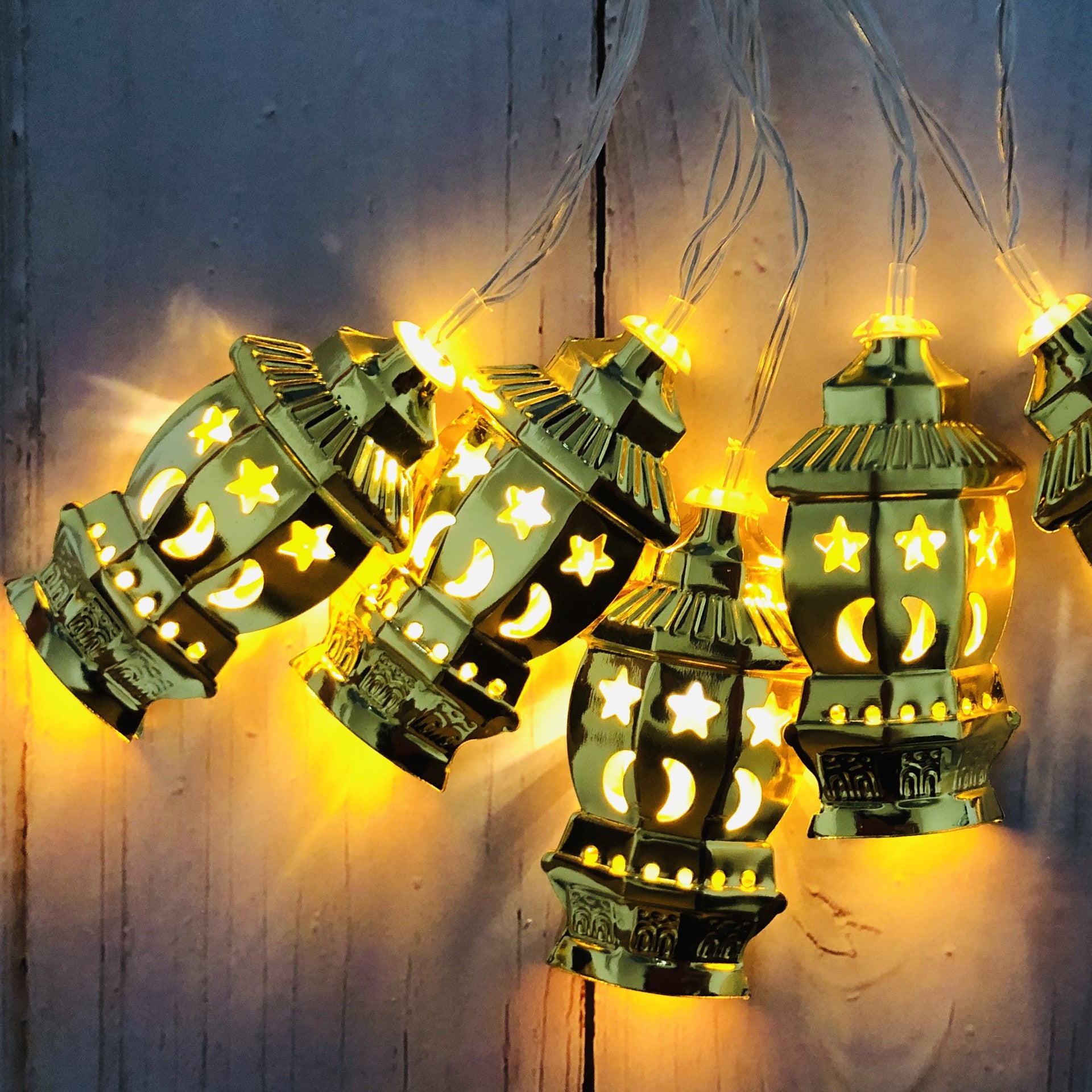 Décoration Ramadan |Guirlande LED Lanterne Orientale – Lumière Chaude pour Décoration Eid & Iftar