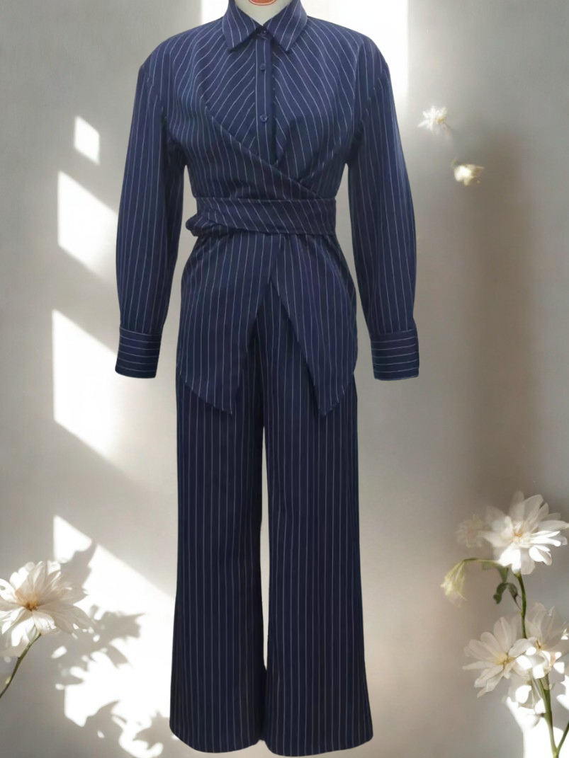 Ensemble Henné | Deux Pièces Vintage Coréen - Taille Cintrée et Enveloppante