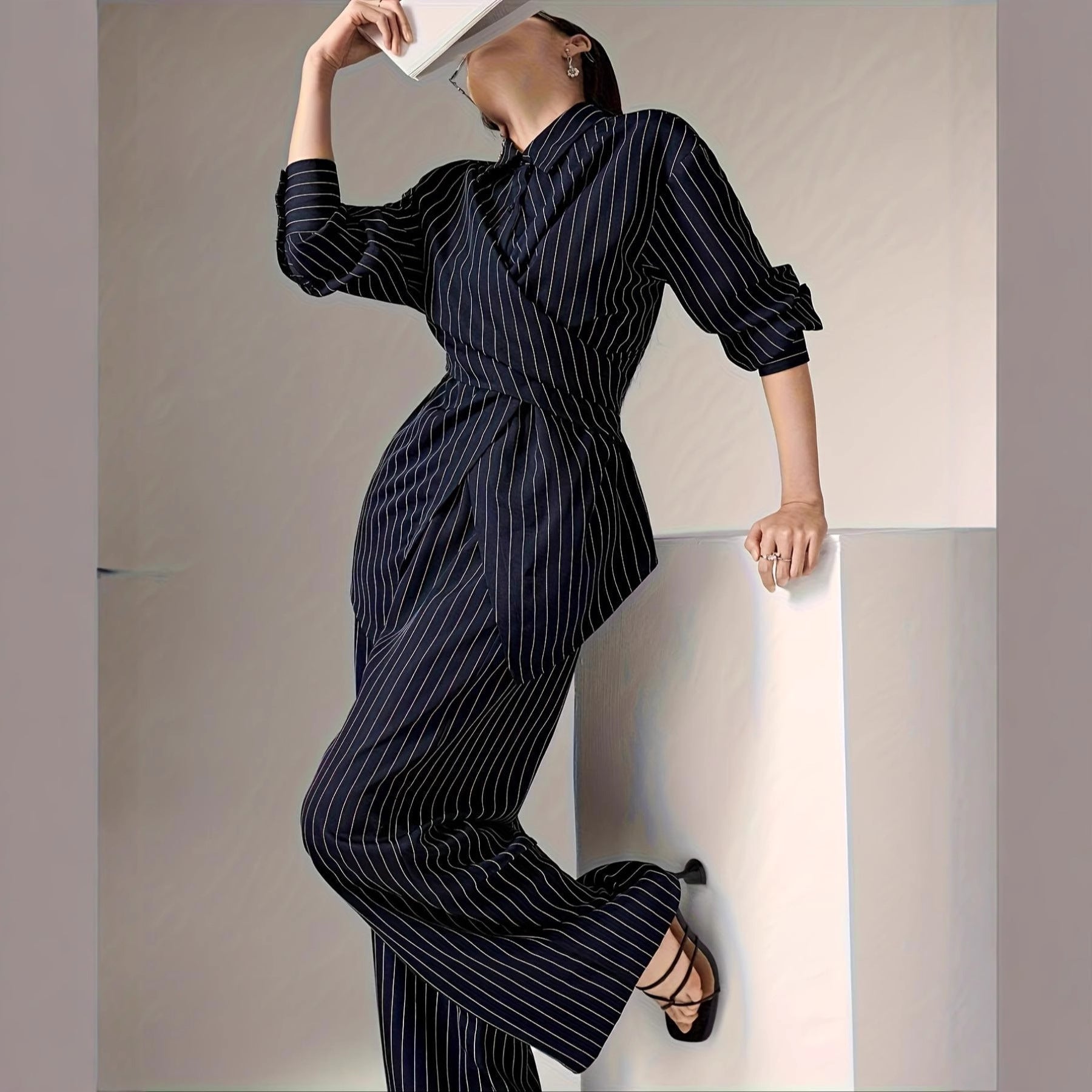 Ensemble Henné | Deux Pièces Vintage Coréen - Taille Cintrée et Enveloppante