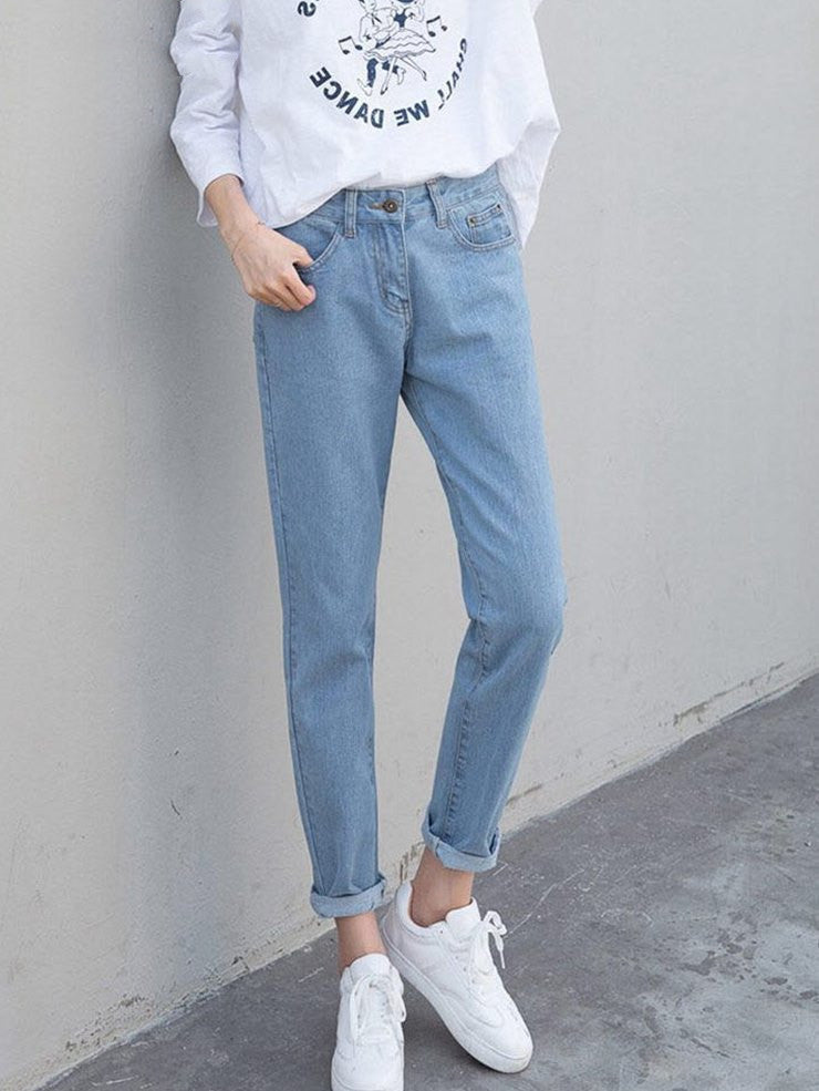 Jean Femme Classique en Denim – Coupe Slim Décontractée et Confort Quotidien
