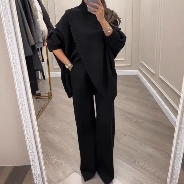 Ensemble tricot Mina | Deux pièces femme – V-neck chic et coupe slim