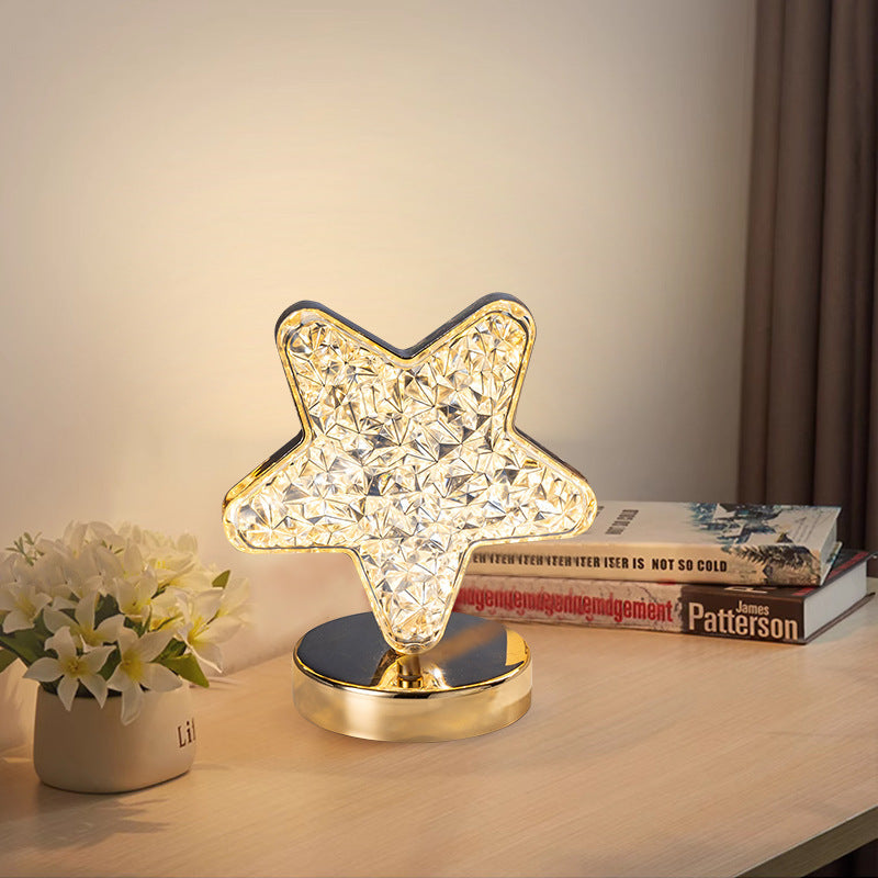 Lampe de Table LED Étoile & Lune Rechargeable – Design Luxe pour le Ramadan ou l'Aïd