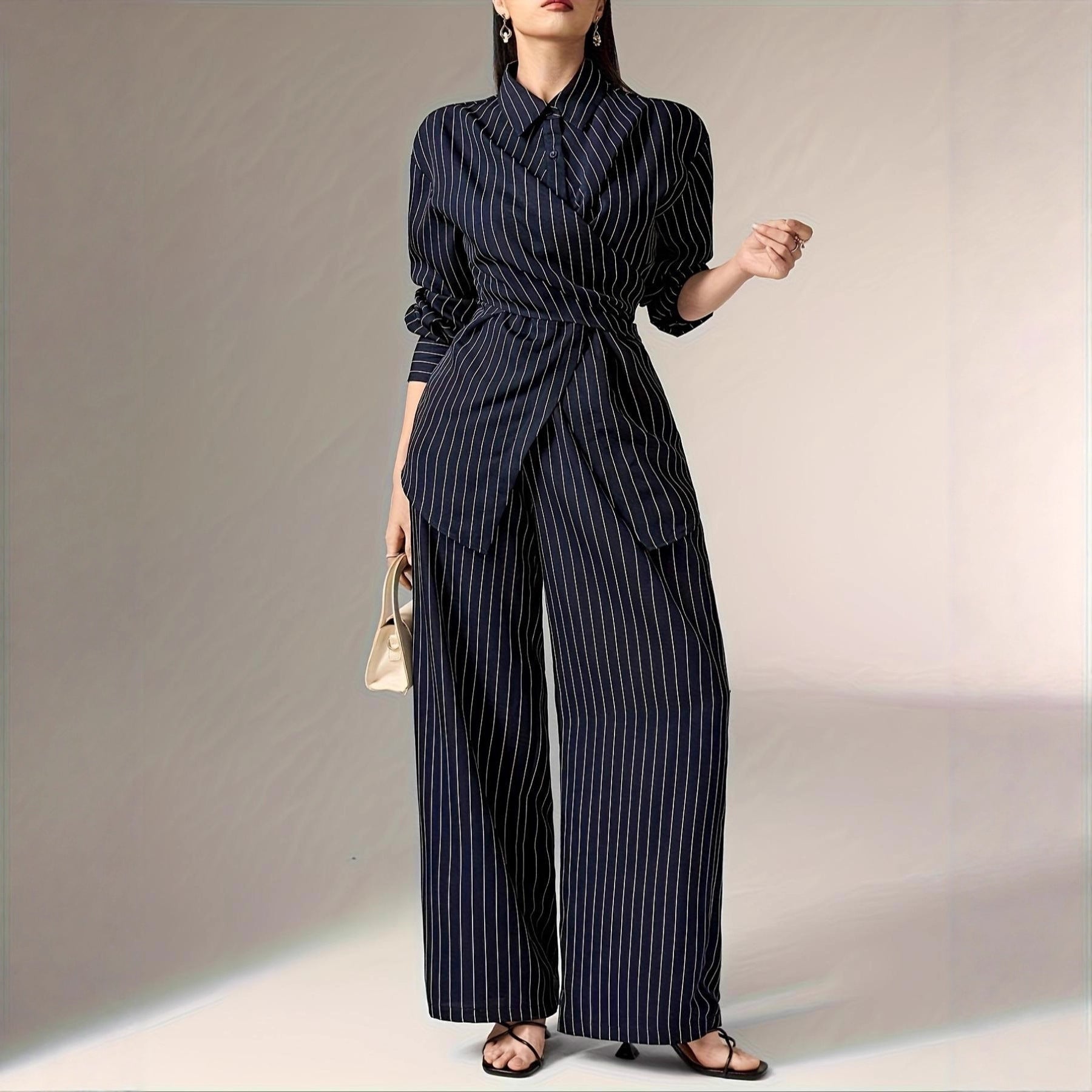 Ensemble Henné | Deux Pièces Vintage Coréen - Taille Cintrée et Enveloppante