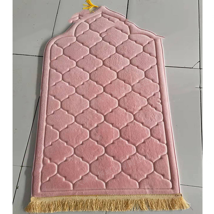 Tapis de Prière Épais en Flanelle – Confort Doux et Antidérapan