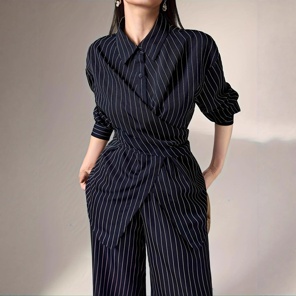 Ensemble Henné | Deux Pièces Vintage Coréen - Taille Cintrée et Enveloppante