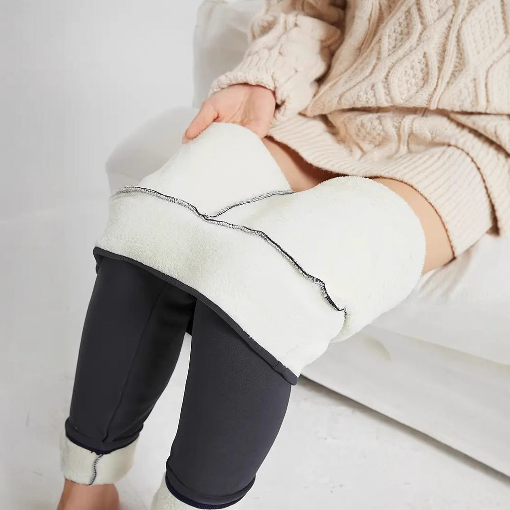 Legging d’Hiver Femme Doublé Polaire – Taille Haute Thermique