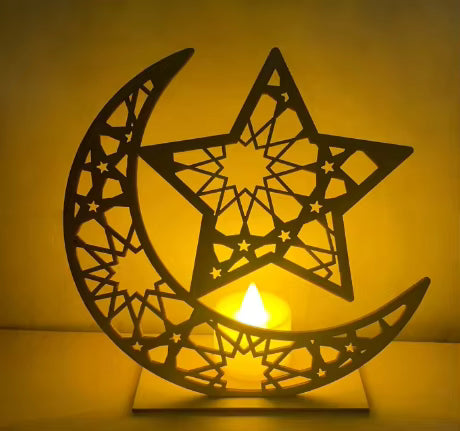 Ornement Islamique en Bois – Cadeau Ramadan, Aïd,Haj & Intérieur Spirituel