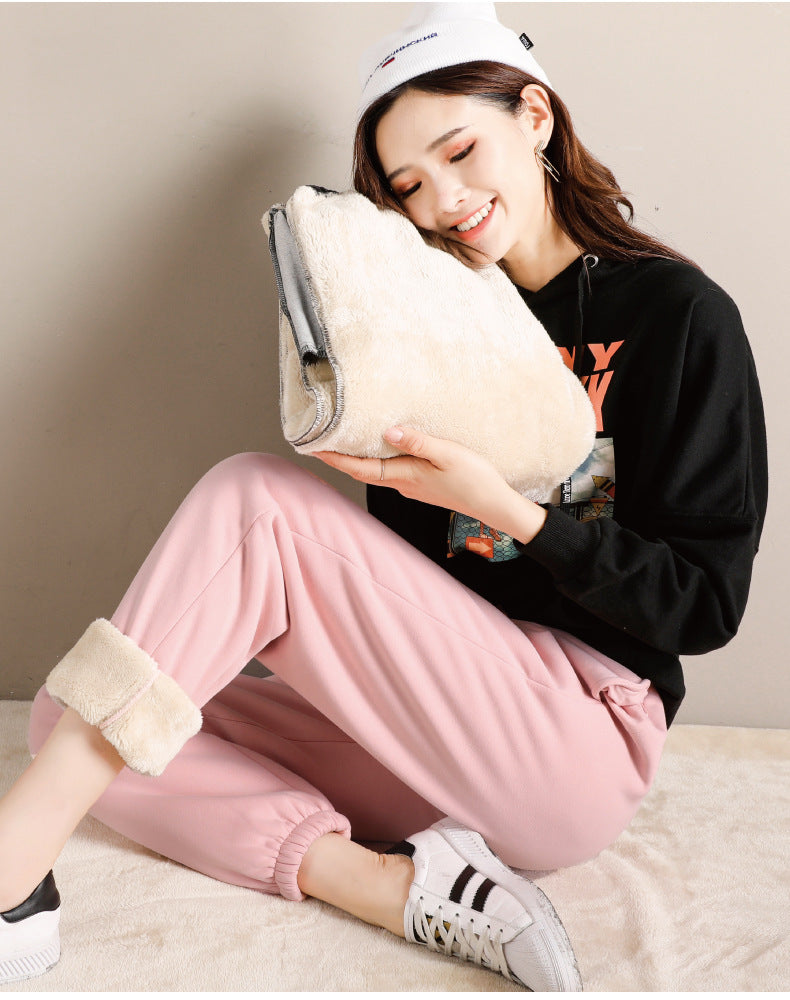 Pantalon Harem Femme Hiver – Ample et Chaud en Polaire d’Agneau