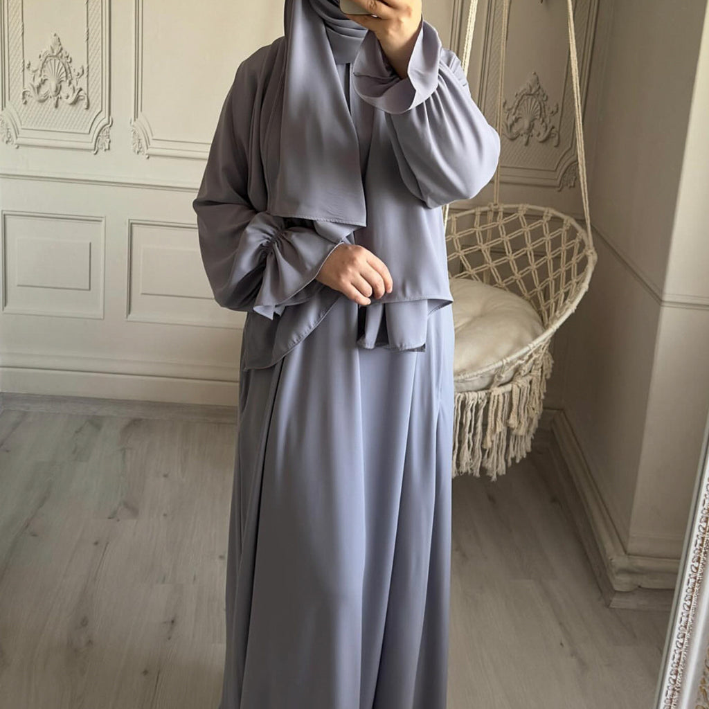 Jilbab de Prière Long Une Pièce avec Khimar Intégré – Idéal Ramadan & Usage Quotidien