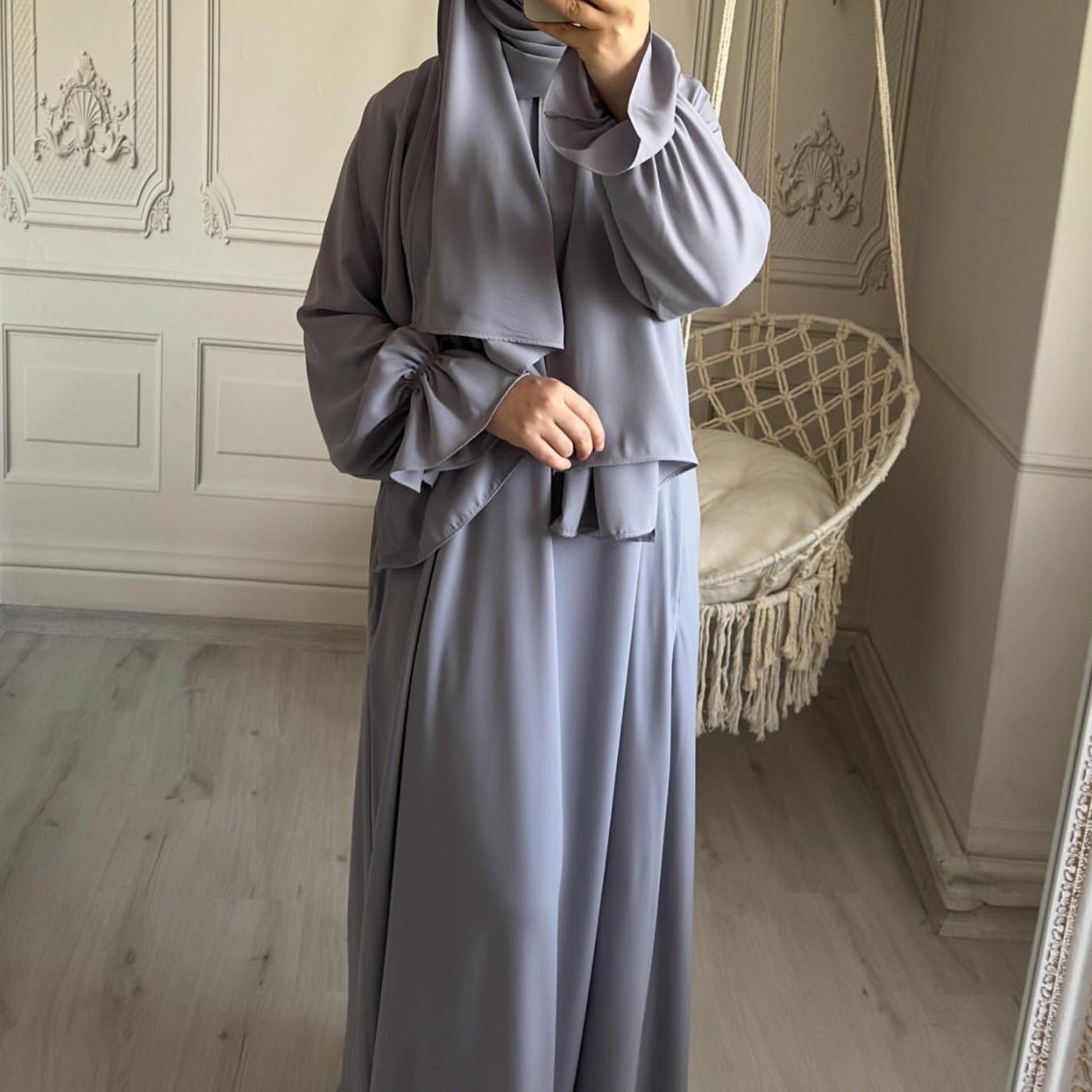 Jilbab de Prière Long Une Pièce avec Khimar Intégré – Idéal Ramadan & Usage Quotidien