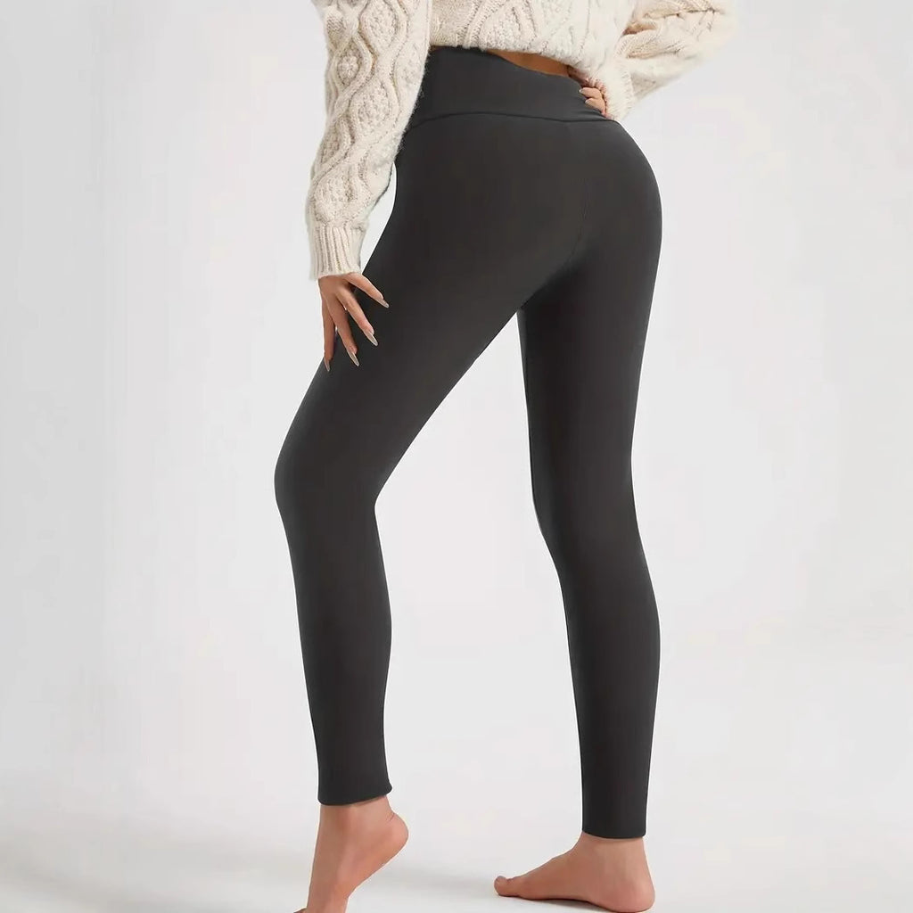 Legging d’Hiver Femme Doublé Polaire – Taille Haute Thermique