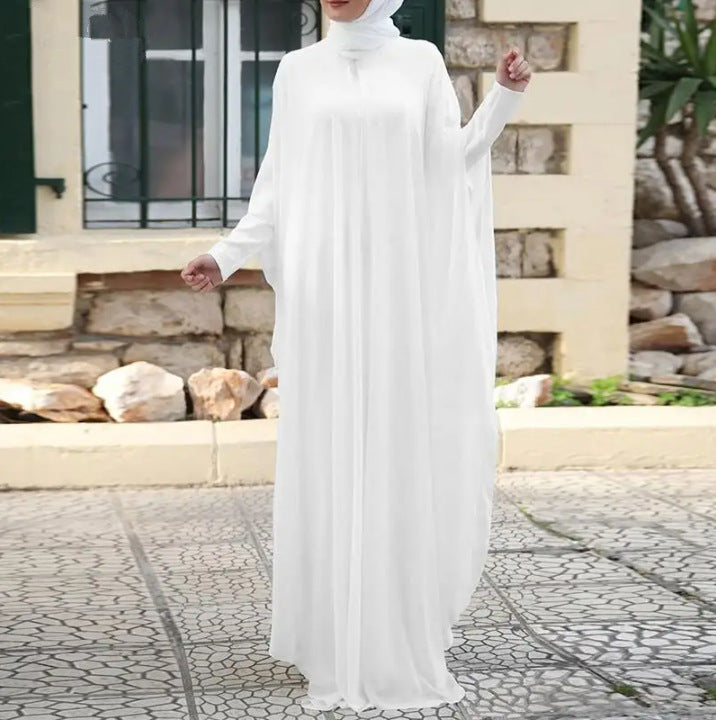 Abaya Zanzea | Robe Fluide, 2 pièces En Mousseline Avec Manche Longue - élégante spéciale Ramadan & Aïd