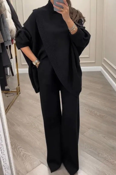 Ensemble tricot Mina | Deux pièces femme – V-neck chic et coupe slim