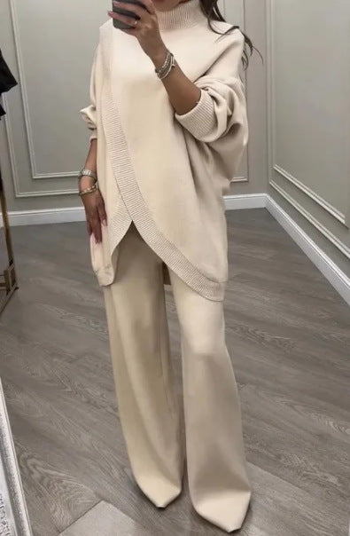 Ensemble tricot Mina | Deux pièces femme – V-neck chic et coupe slim