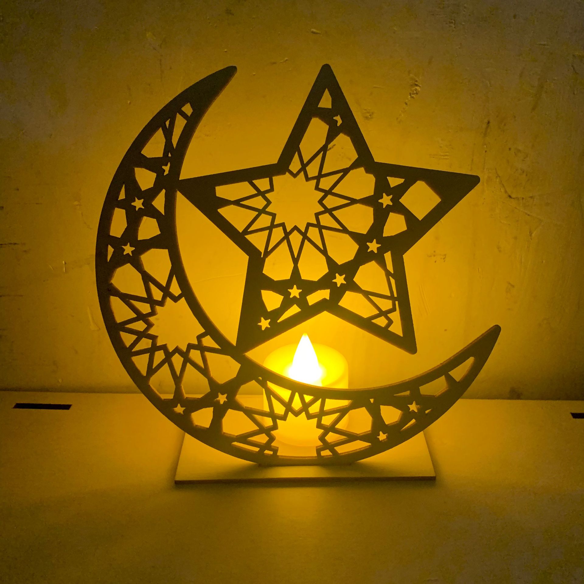 Ornement Islamique en Bois – Cadeau Ramadan, Aïd,Haj & Intérieur Spirituel