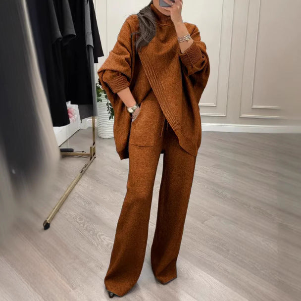 Ensemble tricot Mina | Deux pièces femme – V-neck chic et coupe slim